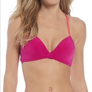 Free People T-Back Bra ( Wild Orchid Pink)
